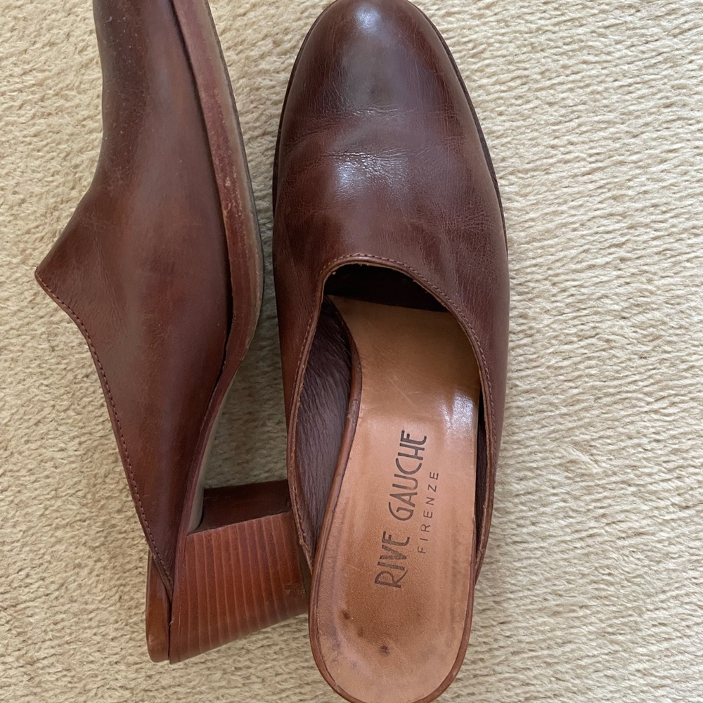 Rive Gauche Firenze Leather Mules